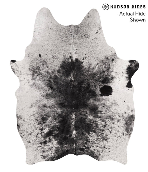 Salt and Pepper Black Cowhide Rug #67542