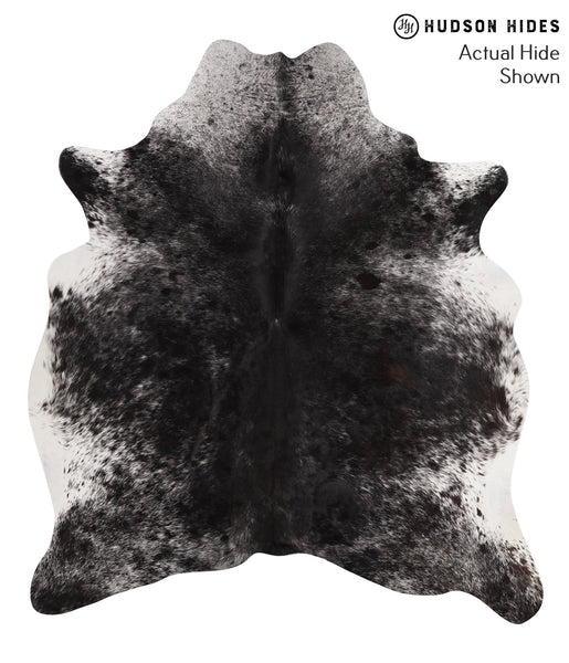 Salt and Pepper Black Cowhide Rug #67544