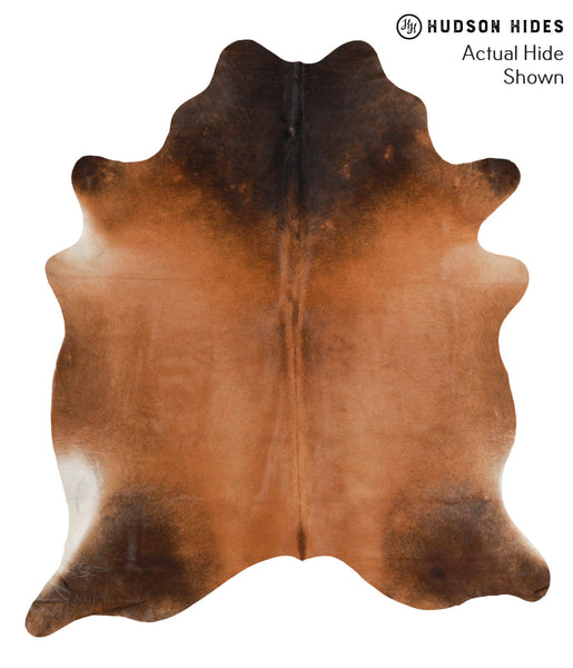Brown with Red Cowhide Rug #67552