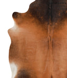 Brown with Red Cowhide Rug #67552