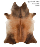 Brown with Red Cowhide Rug #67561