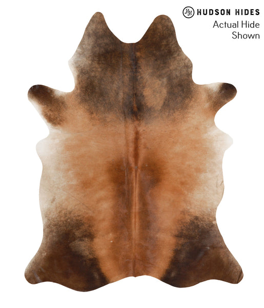 Brown with Red Cowhide Rug #67561