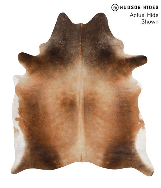 Brown with Red Cowhide Rug #67602