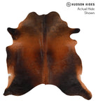 Brown with Red Cowhide Rug #67606