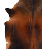 Brown with Red Cowhide Rug #67606
