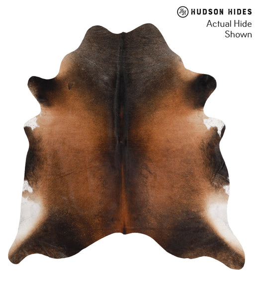 Brown with Red Cowhide Rug #67627