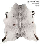 Salt and Pepper Brown Cowhide Rug #67683