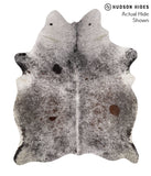 Salt and Pepper Brown Cowhide Rug #67686