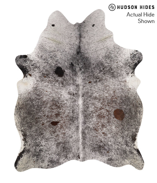 Salt and Pepper Brown Cowhide Rug #67686