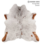 Salt and Pepper Brown Cowhide Rug #67719