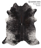 Salt and Pepper Black Cowhide Rug #67739