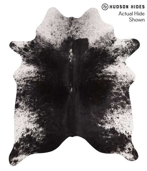 Salt and Pepper Black Cowhide Rug #67740