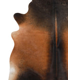 Brown with Red Cowhide Rug #67749