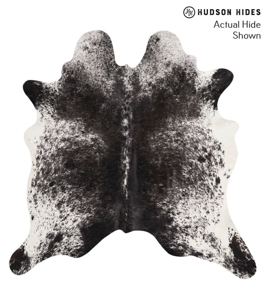 Salt and Pepper Black Cowhide Rug #67829