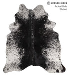 Salt and Pepper Black Cowhide Rug #67868