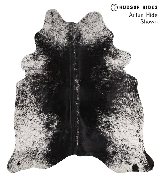 Salt and Pepper Black Cowhide Rug #67868