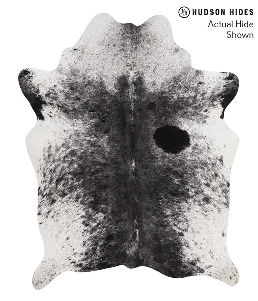 Salt and Pepper Black Cowhide Rug #67969