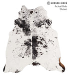Salt and Pepper Black Cowhide Rug #67979