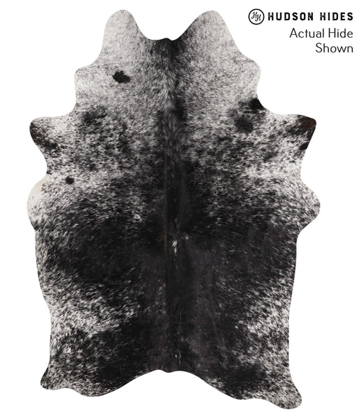 Salt and Pepper Black Cowhide Rug #67986