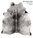Salt and Pepper Black Cowhide Rug #68039