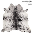 Salt and Pepper Black Cowhide Rug #68045