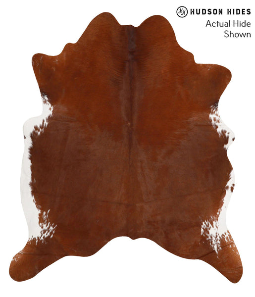 Brown and White Regular Cowhide Rug #68117