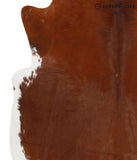 Brown and White Regular Cowhide Rug #68117