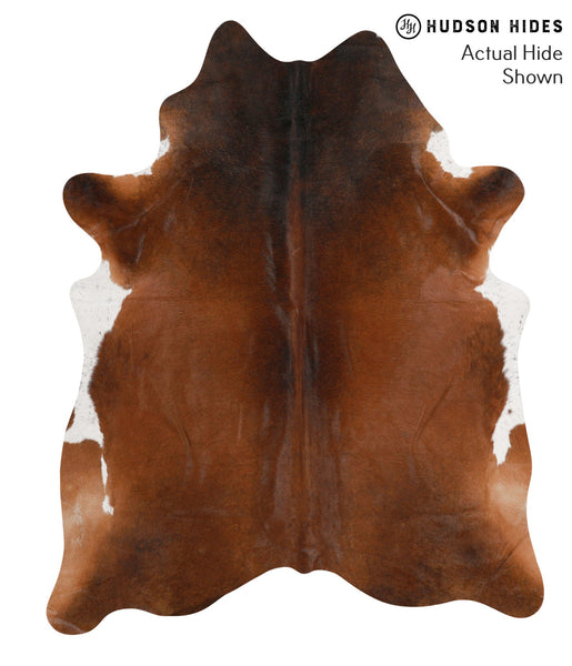 Brown with Red Cowhide Rug #68243