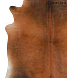 Brown with Red Cowhide Rug #68259