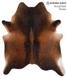 Brown with Red Cowhide Rug #68363