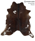 Chocolate and White Cowhide Rug #68391
