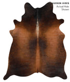Brown with Red Cowhide Rug #68429
