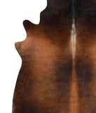 Brown with Red Cowhide Rug #68429