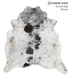 Salt and Pepper Black Cowhide Rug #68458