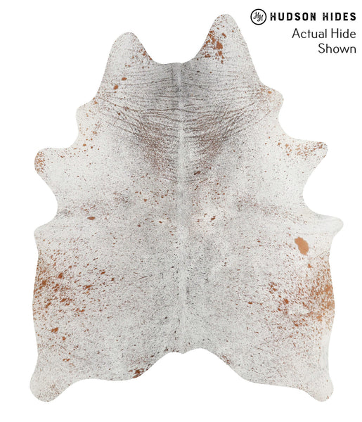 Salt and Pepper Brown Cowhide Rug #68469
