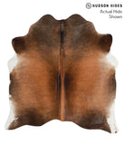 Brown with Red Cowhide Rug #68472