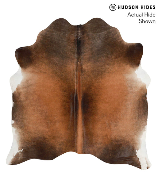 Brown with Red Cowhide Rug #68472