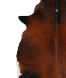 Brown with Red Cowhide Rug #68505