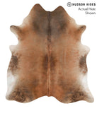 Brown with Red Cowhide Rug #68538