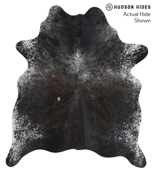 Salt and Pepper Black Cowhide Rug #68539