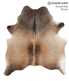 Brown with Red Cowhide Rug #68542