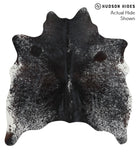 Salt and Pepper Black Cowhide Rug #68608
