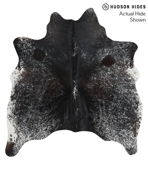 Salt and Pepper Black Cowhide Rug #68608