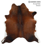 Chocolate and White Cowhide Rug #68691