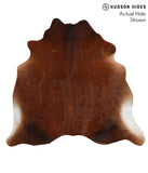 Brown with Red Cowhide Rug #68702