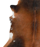 Brown with Red Cowhide Rug #68728