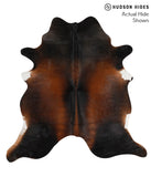 Brown with Red Cowhide Rug #68748