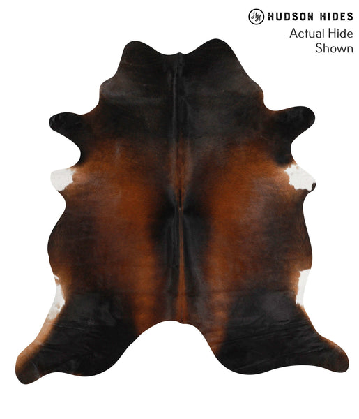 Brown with Red Cowhide Rug #68748