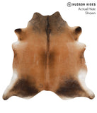 Brown with Red Cowhide Rug #68767