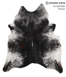 Salt and Pepper Black Cowhide Rug #68926